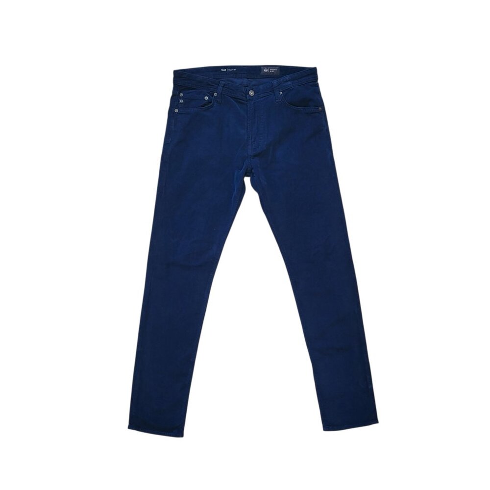 AG Adriano Goldschied Tellis Modern Slim Corduroy Pants in Blue Men's Size 31X34
